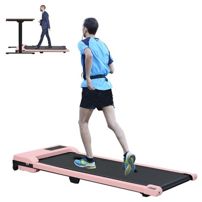 FIONECA 3-in-1 Walking Pad Treadmill ¨C 2.0HP Brushless Motor, Countdown Mode, 220 lbs Capacity, Pink