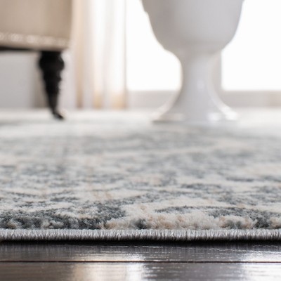 Gray Floral Medallion Synthetic Area Rug, 3' x 5'