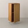 Wood and Fabric Vinyl Decorative Storage Cabinet - Hearth & Hand™ with Magnolia - 4 of 4