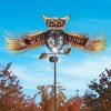 Collections Etc Solar Powered Metal Flying Owl Garden Stake NO SIZE - 2 of 3