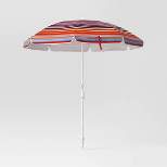6'x6' Umbrella Striped - Sun Squad™