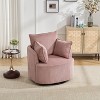 GDFStudio Roxane Modern Upholstered Swivel Chair with Pillows - 2 of 4