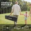 Reversible Outdoor Rug, Waterproof Plastic Straw with Carry Bag, Black & Beige Rhombus - 3 of 4