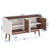 Resenkos Sideboard Buffet, Kitchen Storage Cabinet,55" Sideboard Buffet, Wood Credenza Kitchen Buffet Cabinet with Doors,White - 2 of 4