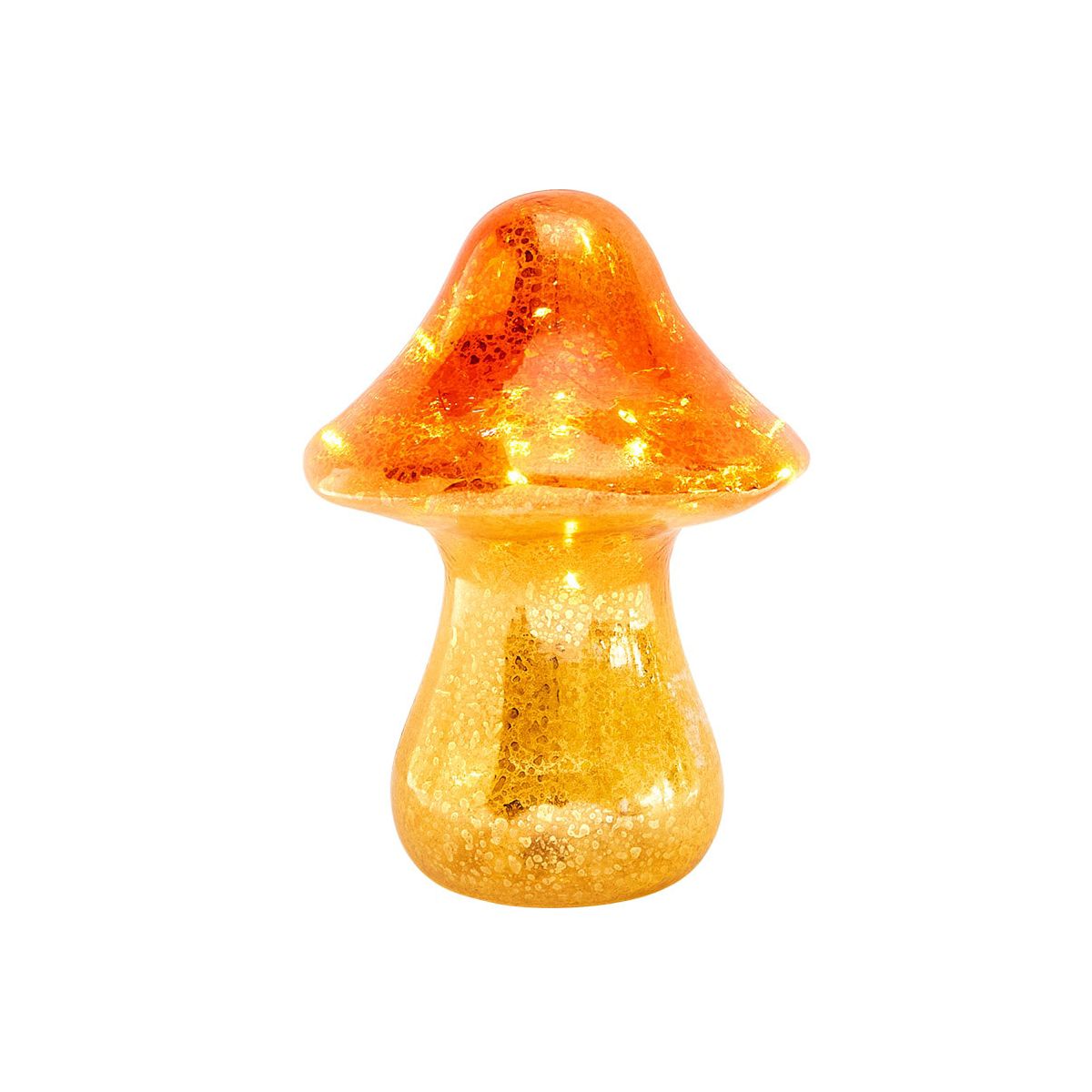 The Lakeside Collection Fall Lighted Glass Mushrooms - Green, Yellow or Orange - - thumbnail 5
