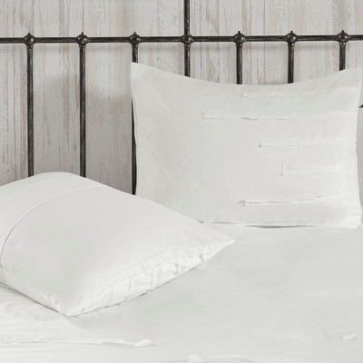 King White Microfiber 8-Piece Comforter Set with Gathered Embellishment