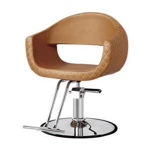 Karl Home Eye-catching Rhombus Stitch Pattern Extra Wide Seat Hair Stylist Salon Chair - 1 of 4