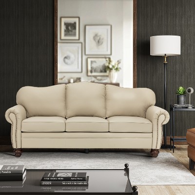 Gracia 81" Transitional Wide Sofa with Removable Cushions and Nailhead Trim for Living Room and Bedroom   | ARTFUL LIVING DESIGN