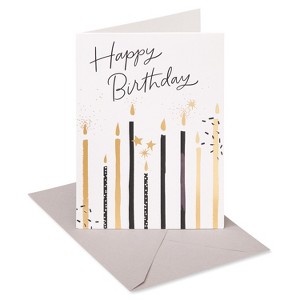 'Bday Candles' Birthday Card: Carlton Cards, Multicolored, Vertical Fold, Typography Design, 6.75" x 4.625", Birthday - 1 of 4