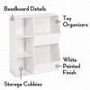 RiverRidge Kids' Playroom Toy Organizer and Bookcase with 3 Cubbies and 2 Veggie Storage Bins with 2 Fabric Bins - 4 of 4