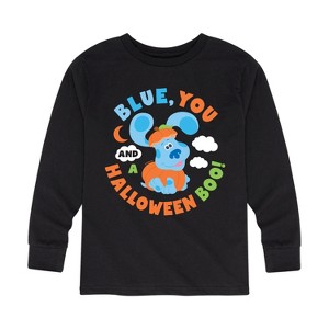 Boys' - Blue's Clues & You! - Blue You And Halloween Boo Long Sleeve Graphic T-Shirt - 1 of 4