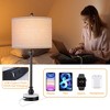 Maxax Table Lamps Set of 2,Buffet Lamps  Nightstand Lamps with Fabric Shade 26" Bedside Desk Lamps for Bedroom, Living Room - 4 of 4