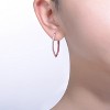 Guili Sterling Silver Inside-Out Marquise Hoop Earrings with Colored Cubic Zirconia – A Chic and Elegant Jewelry Accent for a Radiant Look - 2 of 3