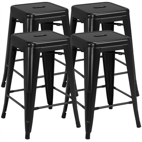 Black iron counter deals stool