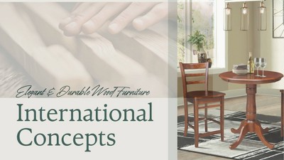 Classic 42" Round Hickory & Washed Coal Extendable Dining Table