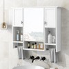NicBex Wall Mounted Bathroom Storage Cabinets with Mirror,Modern Bathroom Wall Cabinet with Towels Bar,Bathroom Medicine Cabinet for Bathroom - 2 of 4