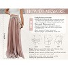 Women's High Waist Skirt, Flowy Chiffon Pleated Maxi Skirt Pink - 4 of 4
