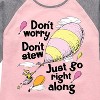 Girls' - Dr. Seuss - Don't Worry Go Along Shirt Tail Raglan Graphic T-shirt - 2 of 4