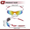 Unique Bargains Motorcycle Riding Goggles PC Tri-acetel for Outdoor Sports Dirt Bike ATV Red Silver Tone Lens White Red Frame 1Set - 4 of 4
