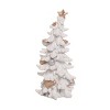 Transpac Christmas Winter Elegant White Gold Polyresin Holiday Tree Tabletop Figurine Decoration Set of 4, 6.0H inches - 4 of 4