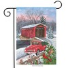 Briarwood Lane Winter Covered Bridge Seasonal Garden Flag Pickup - 2 of 4