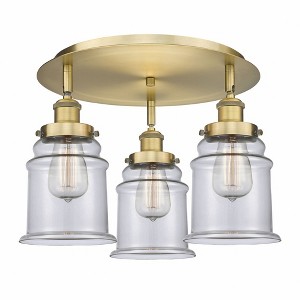 Canton - 3 Light Flush Mount In Industrial Style-10.75 Inches Tall and 17.75 Inches Wide - 1 of 1