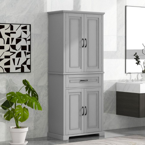 Cervin Bathroom Storage Cabinet With Shelfs And Drawer, Multiple ...