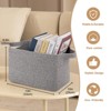 Aoibox Woven Cotton Rope Storage Baskets Decorative Organizer Cubes for Shelves Toys Towels Books Grey 3 Pack 13x10x8.6 - 3 of 4