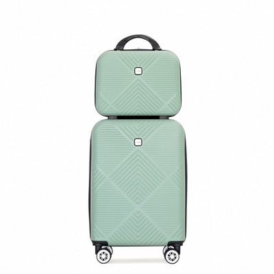 Whisen 2-Piece Set(14/20 in.) Luggage Sets ABS Lightweight Suitcase with Spinner Wheels