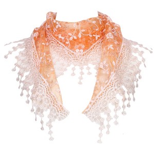 INSPIRE CHIC Lace Mantilla Tulle Triangle Head Covering Church Veil Scarves 1Pc - 1 of 4