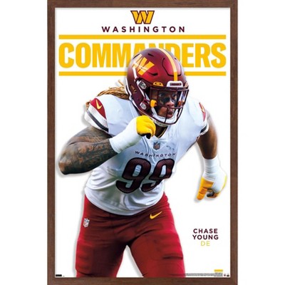 Trends International NFL Washington Commanders - Logo 22 Wall Poster,  22.375 x 34, Black Framed Version