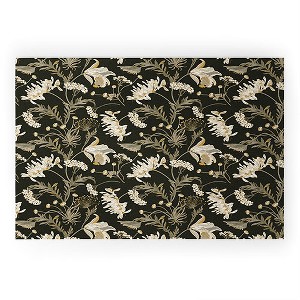 Iveta Abolina Poesie French Garden Charcoal Welcome Mat - Deny Designs - 1 of 3