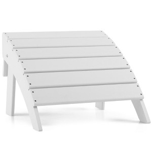 Tangkula HDPE Adirondack Folding Ottoman Outdoor Footstool All-Weather Footrest - 1 of 4