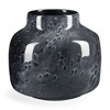 HomeRoots 9" Black Mottled Round Glass Table Vase - 4 of 4