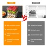 LunaLulinlk Fridge Drawers with Lids Stackable Pull Out Fridge Storage Containers Double Layer Clear Plastic Refrigerator Organizer Bins - 4 of 4