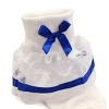 Wrapables Lil Miss Bella Lace & Ribbon Ruffle Socks for Toddler Girl, Set of 3, (Size 4-6) - Navy Blue, Hot Pink, Brown - 3 of 4