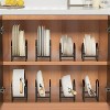 LunaLulinlk 2 Pack Plate Holder Organizer Large Dish Storage Rack Upright Metal Dish Racks Stand for Cupboard and Countertop - 4 of 4