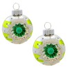 Christopher Radko 2.0 Inch Vintage Reflector Ornament Set Glitter Stripes Star Tree Ornament Sets - 3 of 4