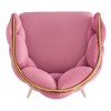 Elegant Velvet Arm Chair with Gold Legs, Modern Accent Chair with Full Back Support for Living Room, Office, Bedroom -Christopher Knight Home - 4 of 4