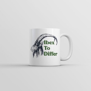 Crazy Dog T-Shirts Ibex To Differ Mug Funny Sarcastic Animal Graphic Novelty Coffee Cup-11oz - 1 of 4