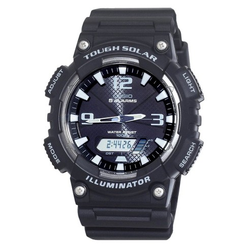 casual para castigar célula Men's Casio Solar Sport Watch - Black (aqs810w-1avcf) : Target