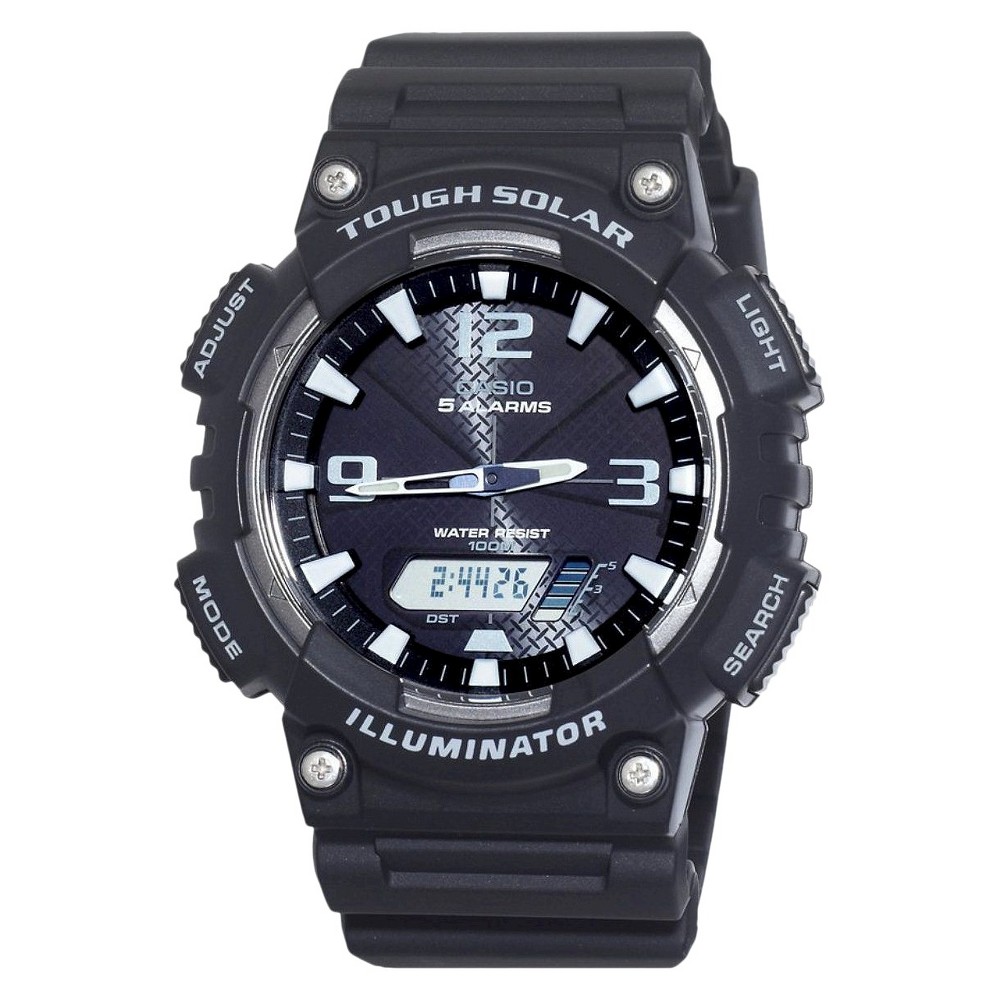 Photos - Wrist Watch Casio Men's  Solar Sport Watch - Black  (AQS810W-1AVCF)
