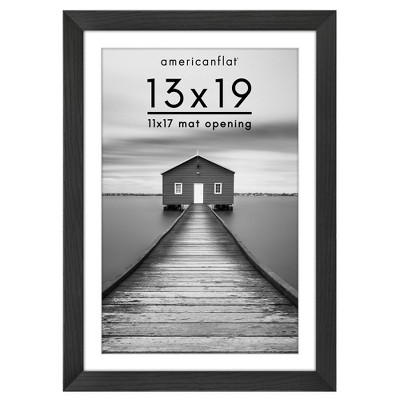 Americanflat Wide Molding Picture Frame with Mat