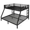 TIRAMISUBEST Metal Queen over King Bunk Bed for Teens and Adults,Space-Saving Bunk Bedframe with Ladder and Guardrail, No Box Spring Needed - 3 of 4