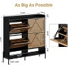 Large Shoe Cabinet with 4 Flip Drawers Freestanding Hidden Shoe Cabinet Organizer with Open Storage, Narrow Shoe Rack with Legs - 2 of 4