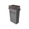 Rubbermaid Commercial Swing Top Lid for Slim Jim Waste Containers 11 3/8 x 20 3/8 Plastic Black - 2 of 3