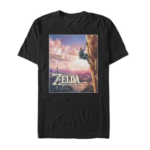 The Legend of Zelda Breath of The Wild Men's Black Tshirt Tees Clothing 