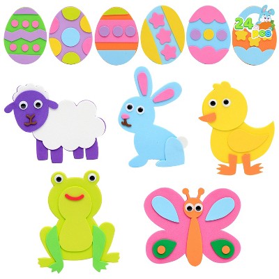 Easter Stepping Stones Painting Kit - 5 Garden Stone Crafts For Kids Ages 6-10+ With Paints & Brushes
