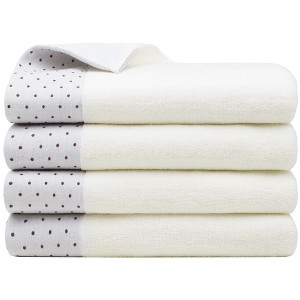 PiccoCasa Soft 100% Combed Cotton 600 GSM Highly Absorbent for Bathroom Shower Hand Towel Set - 1 of 4