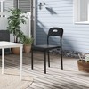 Dining Chairs, Stackable Modern Kitchen Chairs, Plastic Dining Room Chair with Metal Legs, Easy Assembly, Waterproof & Stain-Resistant - 4 of 4